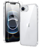 FNTCASE für iPhone SE 4/SE 2025/16E 6,1 Zoll, transparente Hülle: Kabelloses Laden, vergilbungsbeständig, stoßfeste Handyhülle